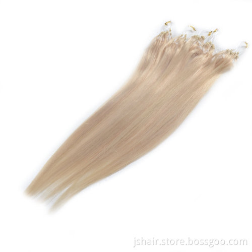 Wholesale Top Grade Pre-Bonded Hair Extension, 18 Inch 1 Kg 100% Unprocessed Virgin Loop Ring Hair Extension